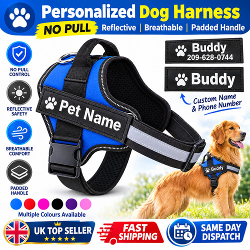 Personalized dog harness - personalized,